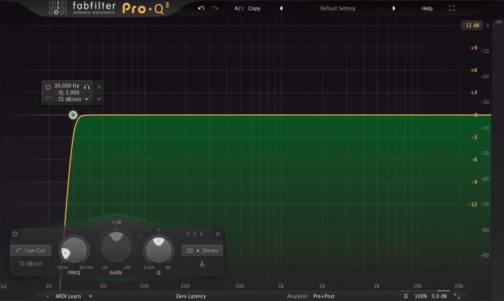 Fabfilter Low Cut